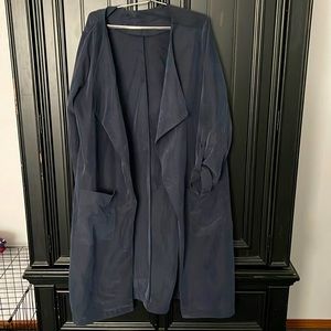 Women’s Dark Blue long trench style coat